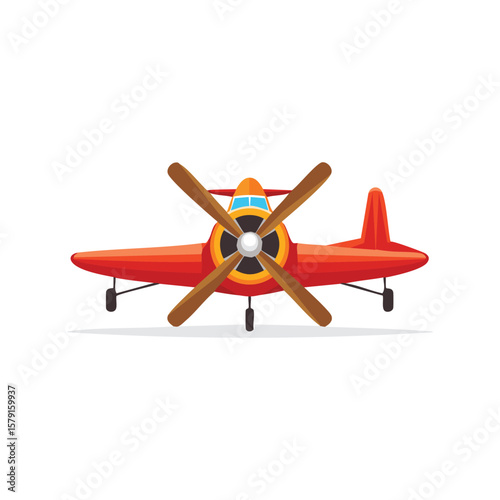Simple Illustration Propeller plane classic