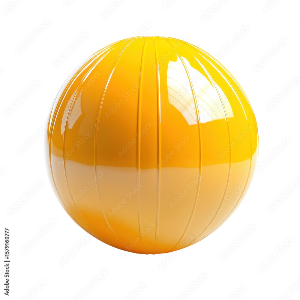 Fototapeta premium Yellow sphere abstract design graphic element render illustration shiny on transparent background