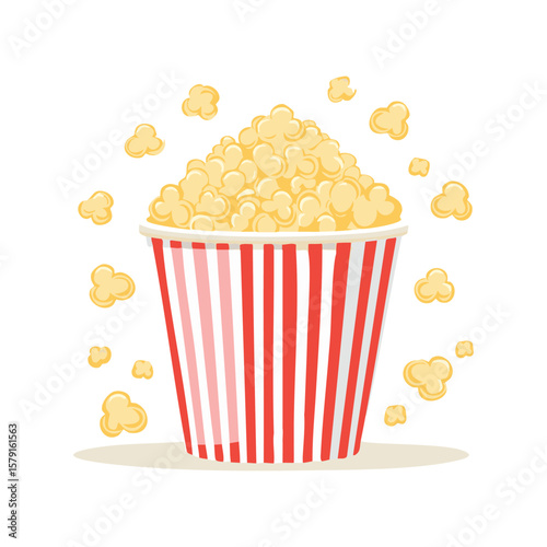 Simple Illustration Popcorn overflowing
