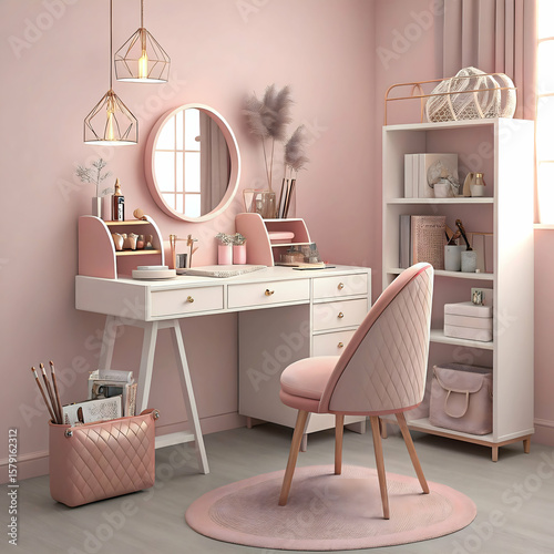 Wallpaper Mural 3D background stylist scene with soft lighting minimalist design high-detail props and pink tones Torontodigital.ca