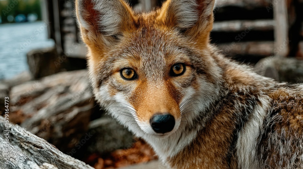 Fototapeta premium Close-up of coyote's face