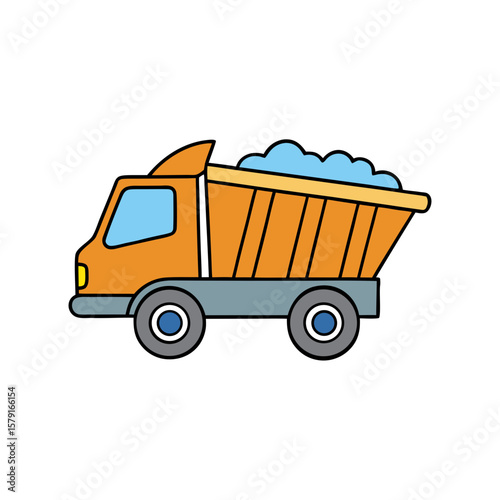 Creative Dump Truck Vector Illustration