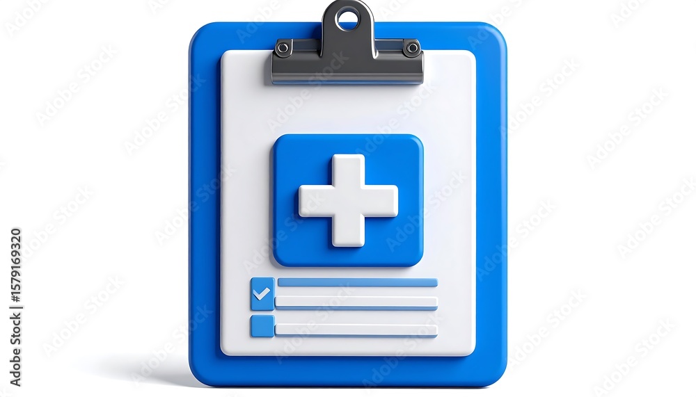 Fototapeta premium 3D medical clipboard