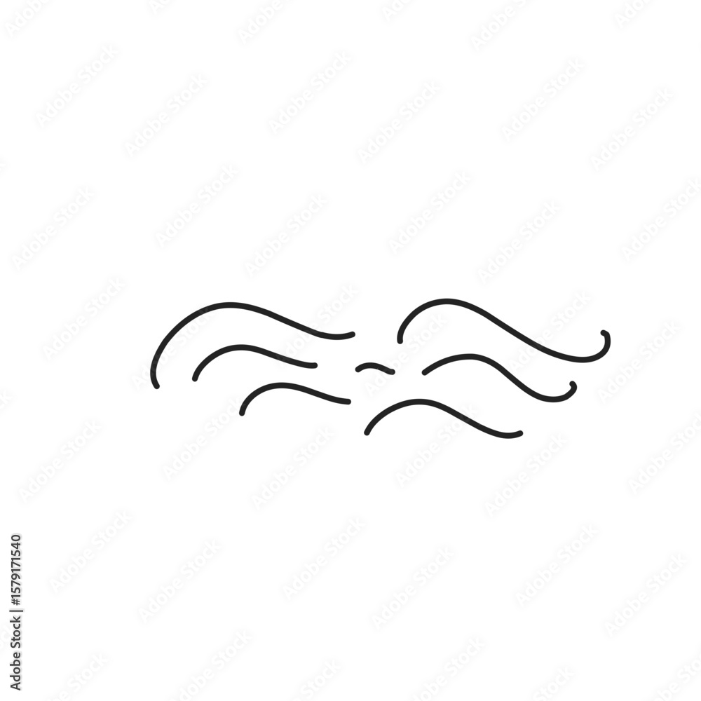 Obraz premium hand drawn sea waves