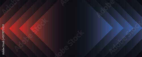 3D red blue techno abstract background overlap layer on dark space with rhombus decoration. Modern graphic design element motion style concept for banner, flyer, card, brochure cover, or landing page