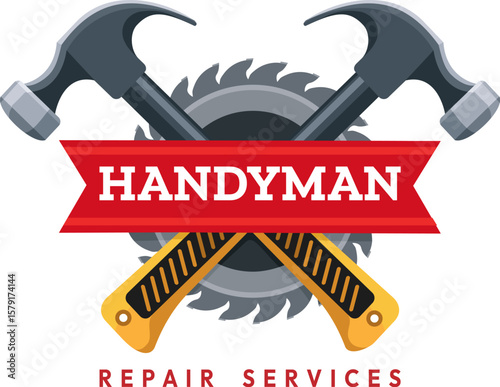 Colorful handyman logo