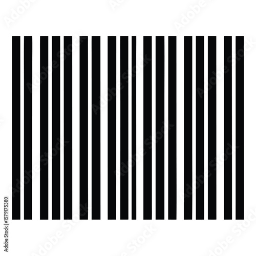 Vertical Black Stripes on a White Backdrop, Patterned Design Element