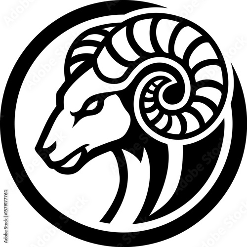 A Ram, Goat illustration mascot Rams, Goats sports team animal or an icon emblem branding concept.