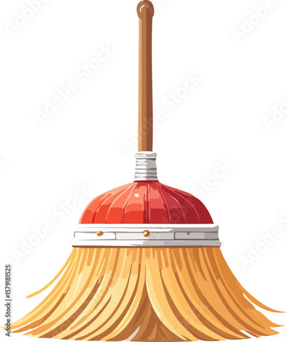 Broom Isolated on a Transparent Background
