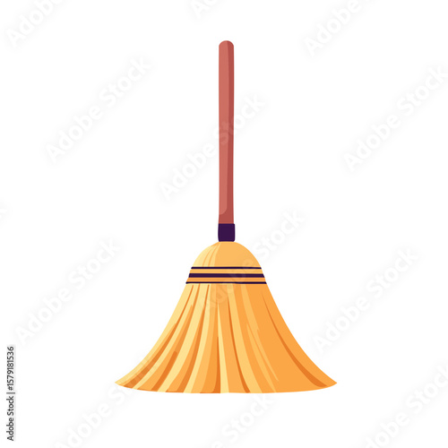 Broom Isolated on a Transparent Background