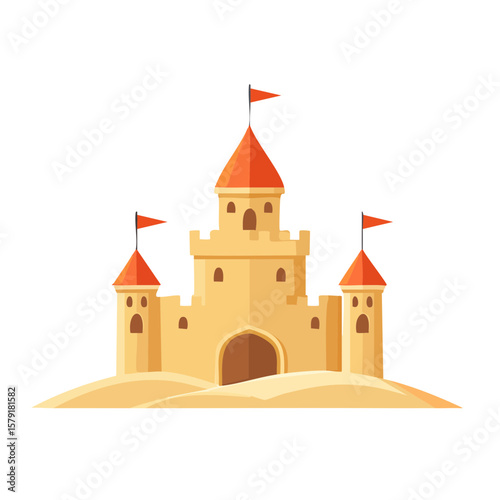 Sand Castle Isolated on a Transparent Background