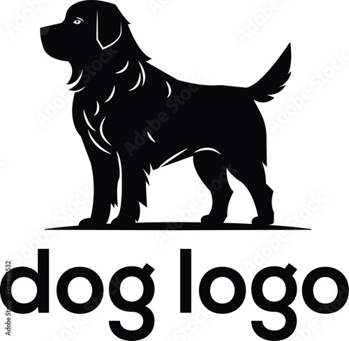 Simple dog silhouette logo vector art