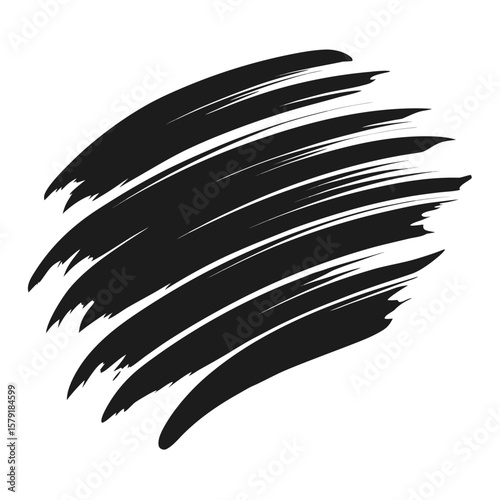 Abstract Black Brush Stroke: Bold, expressive, and versatile black brush stroke design element, ideal for adding a dynamic visual texture to your projects.