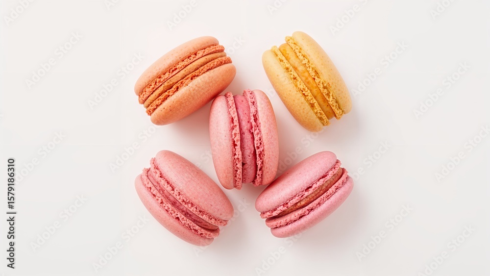 Fototapeta premium colorful macaroons isolated on white background