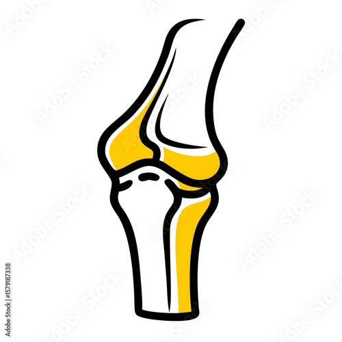 Human Knee Joint hand drawing icon for web and graphic design