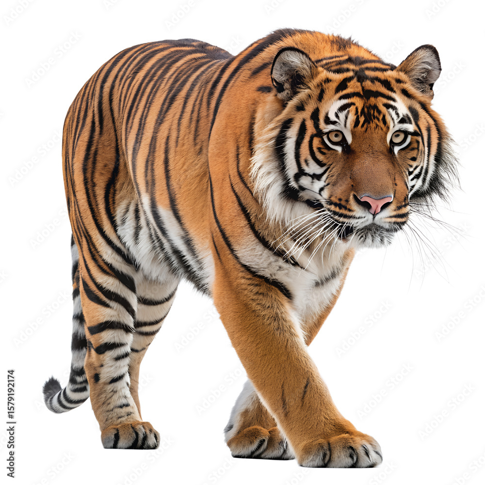 Obraz premium tiger isolated on white background