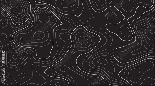 Topography contour mapping design in aged expedition format, featuring rugged landforms, detailed elevation lines, suitable for vintage travel posters, outdoor infographics, educational geography tool