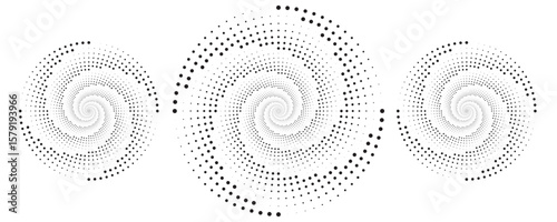 Circular spiral sound wave rhythm from lines.vector illustration