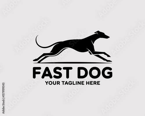 Running Greyhound Dog Logo