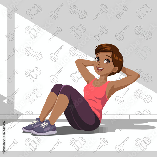 Person Exercising in Gym
