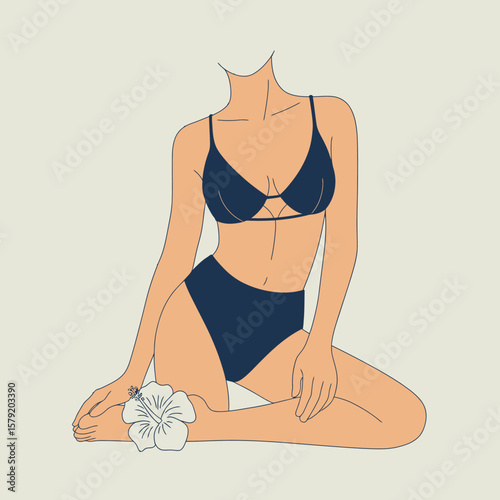 Minimalistic Woman in Bikini