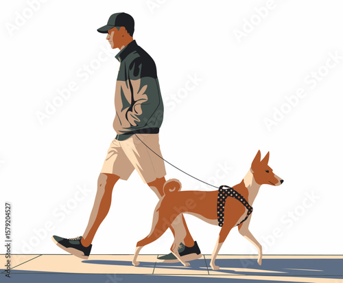 Walking Dog - A Leisurely Stroll in the Park