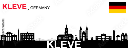Kleve Silhouette, NRW Germany " NO AI "