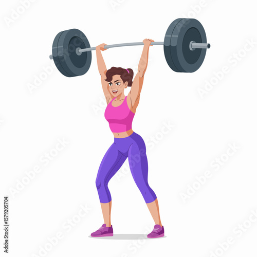 Woman lifting a barbell