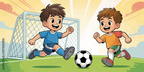 Children Playing Soccer