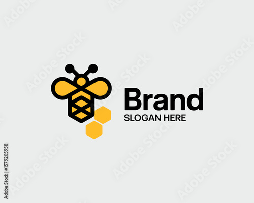 Honeycomb Bee Logo