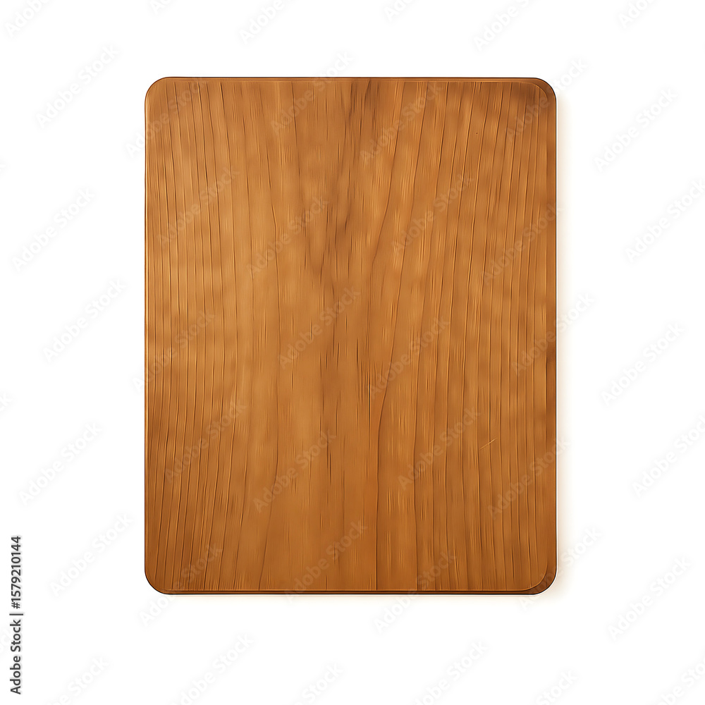 Naklejka premium Wooden Cutting Board Isolated