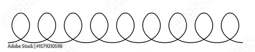 Hand drawn line loop vector illustration. Scribble abstract doodle line