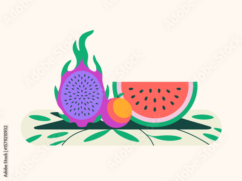 Tropical Fruits Logo