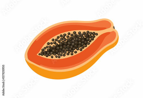 Papaya Fruit Logo