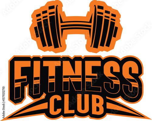 fitness gym logo vector art