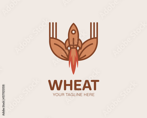 Rocket Fork Logo for Food Startup