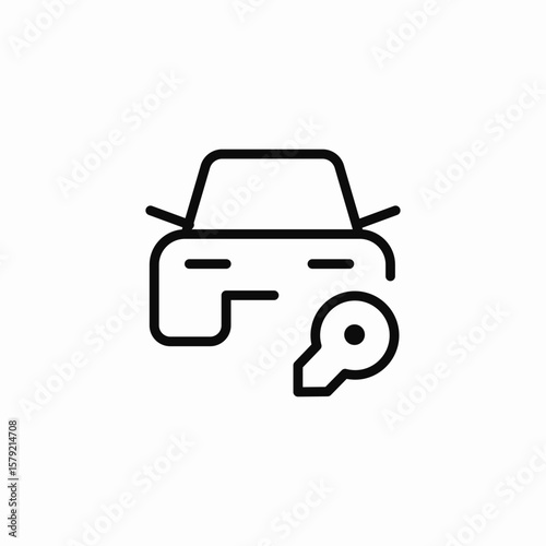 car key vehicle icon sign vector