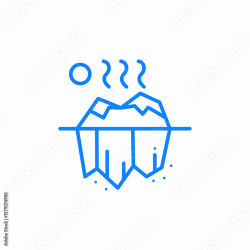 climate ice iceberg icon sign vector