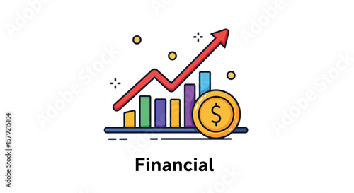 Financial Growth, Business Trends, Data Analysis, Digital Graphics, Online Environment, Infographic Viewpoint, Investment Concept