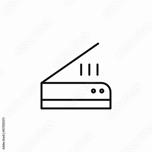 document scanner icon sign vector