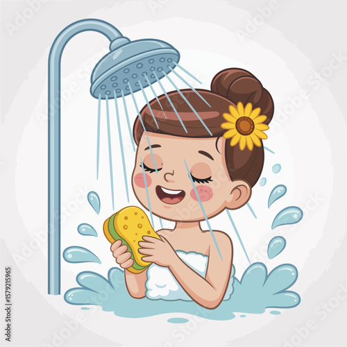 Girl in Shower Logo