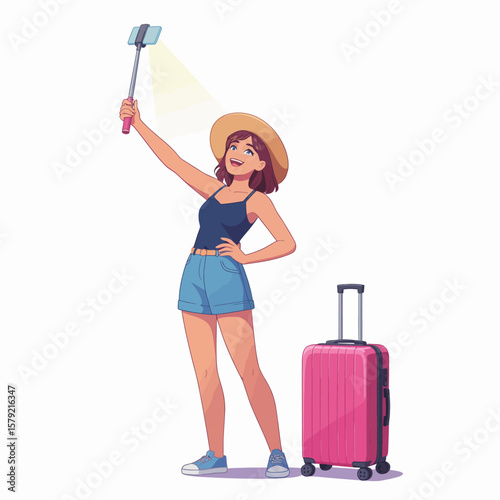 Selfie with Luggage Travel