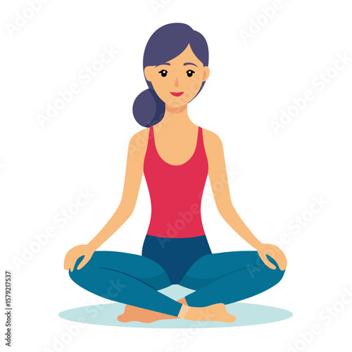 yoga woman vector