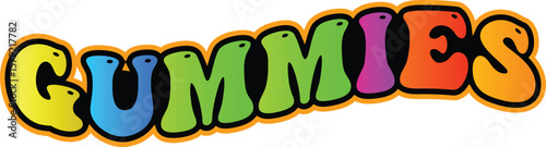 Gummies colorful logo vector art