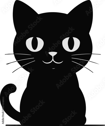 black cat vector illustration
