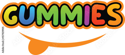 Gummies colorful logo vector art