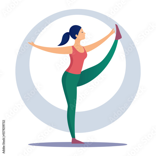 woman doing yoga exercise