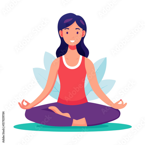 yoga woman vector