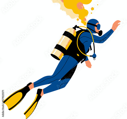 Scuba Diver Illustration