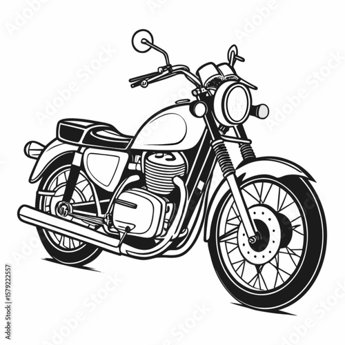 motorcycle isolated on white background